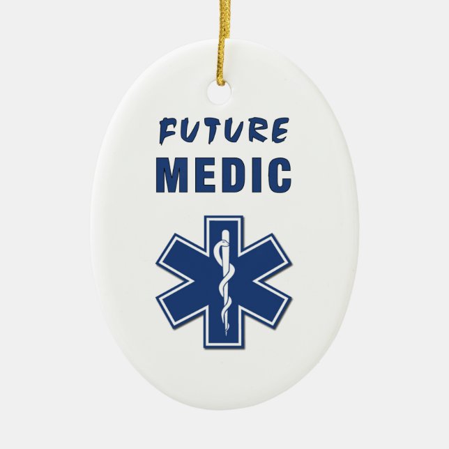 Future Medic Ceramic Tree Decoration (Front)