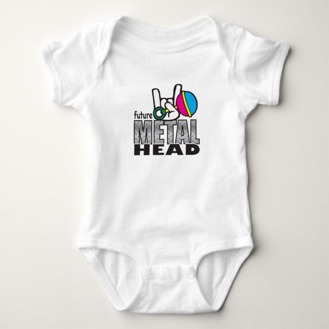 Future metalhead baby bodysuit (Front)