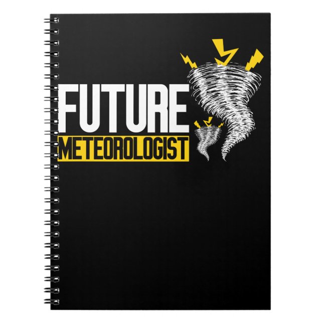 Future Meteorologist Boys Girls Weatherman Tornado Notebook (Front)