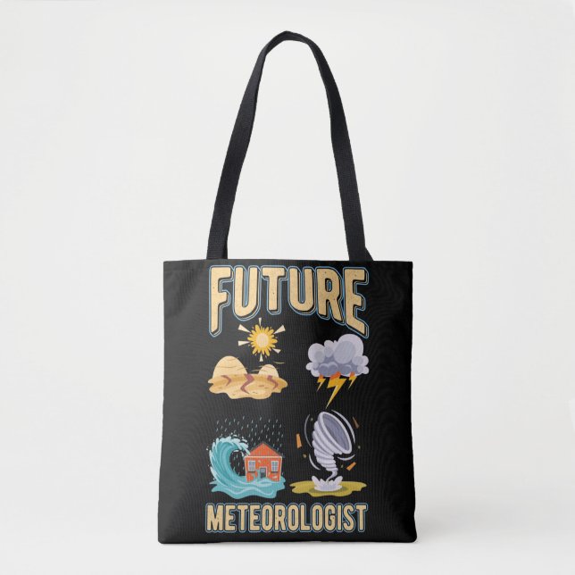 Future Meteorologist Cute Weather Watcher Tote Bag (Front)