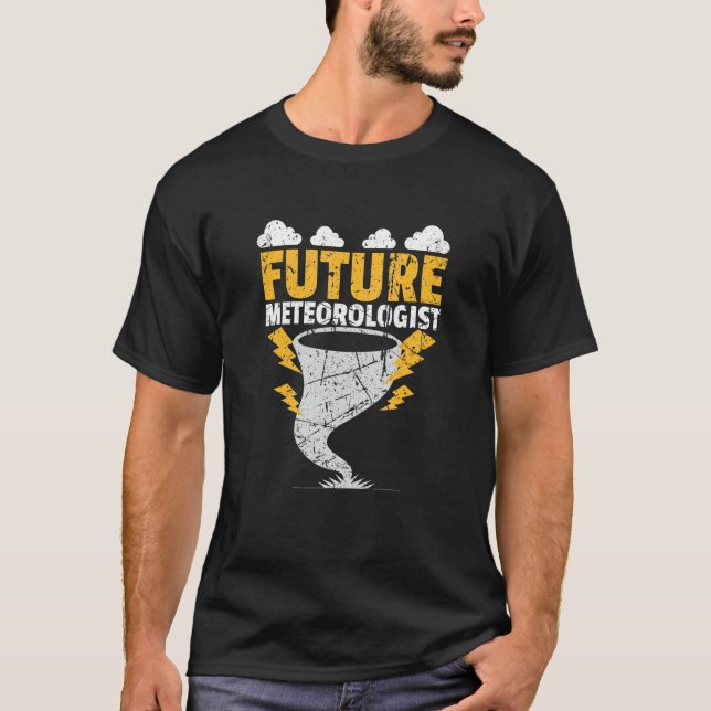 Future Meteorologist Sun Rain Storms Grunge T-Shirt (Front)