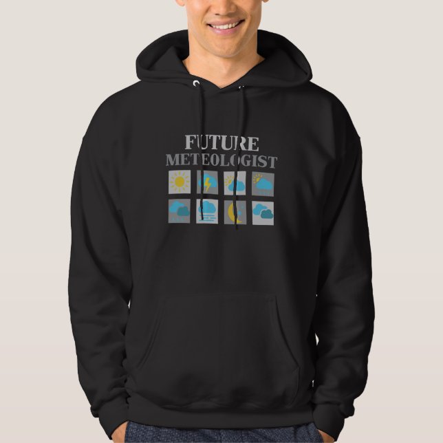 Future Meteorologist Weather Forecast Icons Hoodie (Front)