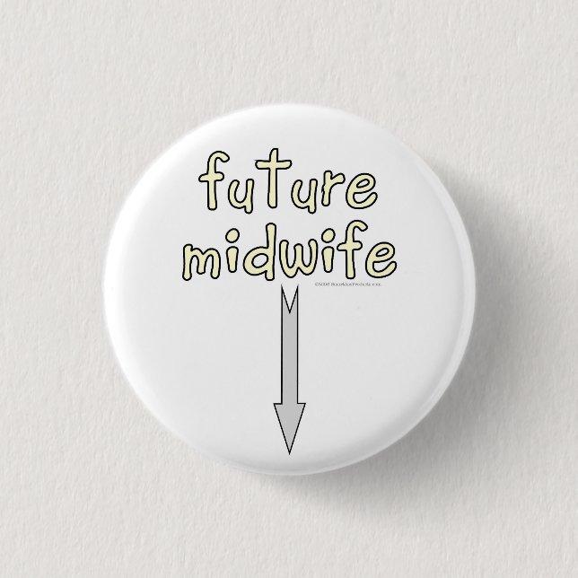 future midwife 3 cm round badge (Front)