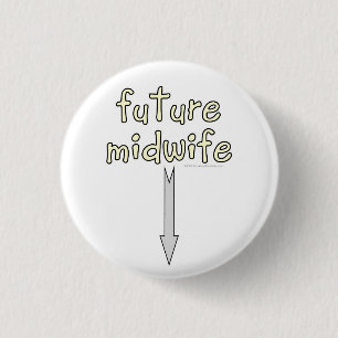 future midwife 3 cm round badge
