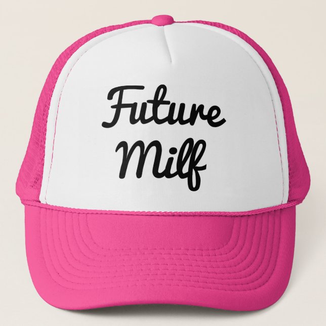Future Milf Black Trucker Hat (Front)