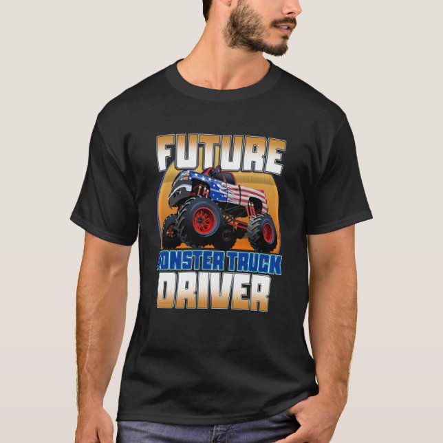 Future Monster Truck Driver Boy s Monster Truck T-Shirt (Front)