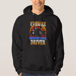 Future Monster Truck Driver Vintage Retro Truck Hoodie