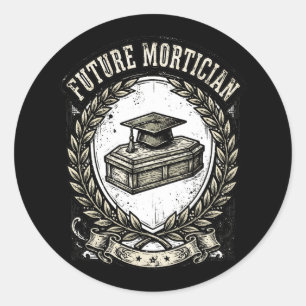 Future Mortician Coffin Graduation Sticker