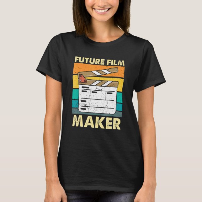Future Movie Director Clapperboard Film Director F T-Shirt (Front)