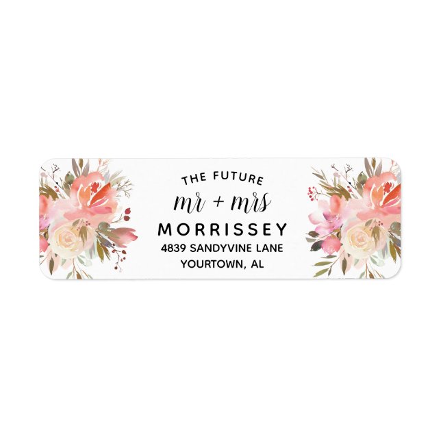Future Mr and Mrs Return Address Labels Wedding (Front)