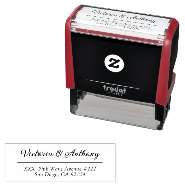 Future Mr and Mrs Return Address Self Inking Stamp (In Situ)
