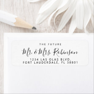Future Mr and Mrs Script Wedding Return Address