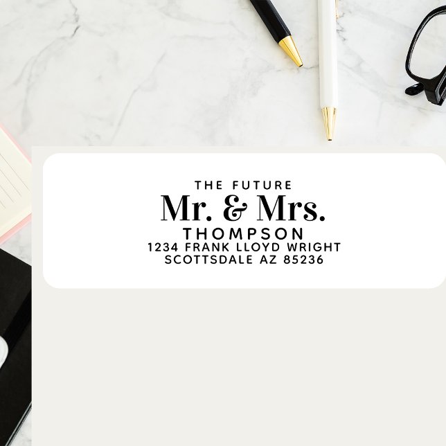 Future Mr and Mrs Stylish Wedding Return Address  (Creator Uploaded)