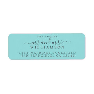 Future Mr Mrs Blue Wedding Return Address