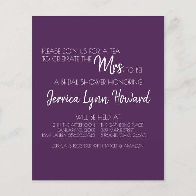 Future Mr. & Mrs. Bridal Shower Flyer (Front)
