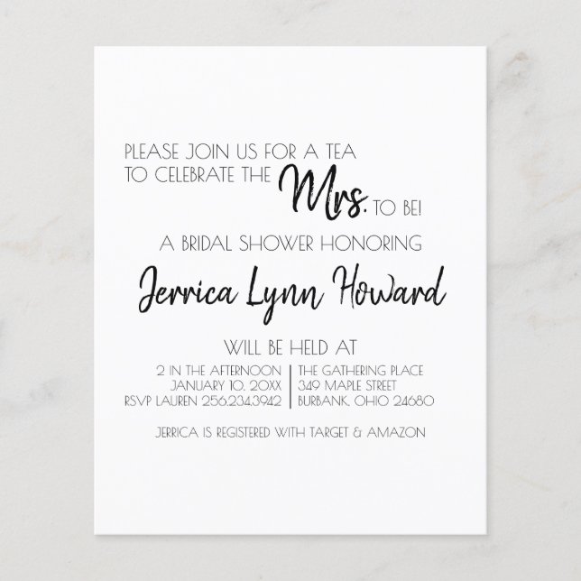 Future Mr. & Mrs. Bridal Shower Flyer (Front)