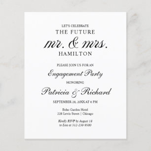 Future Mr & Mrs Budget Engagement Party Invitation