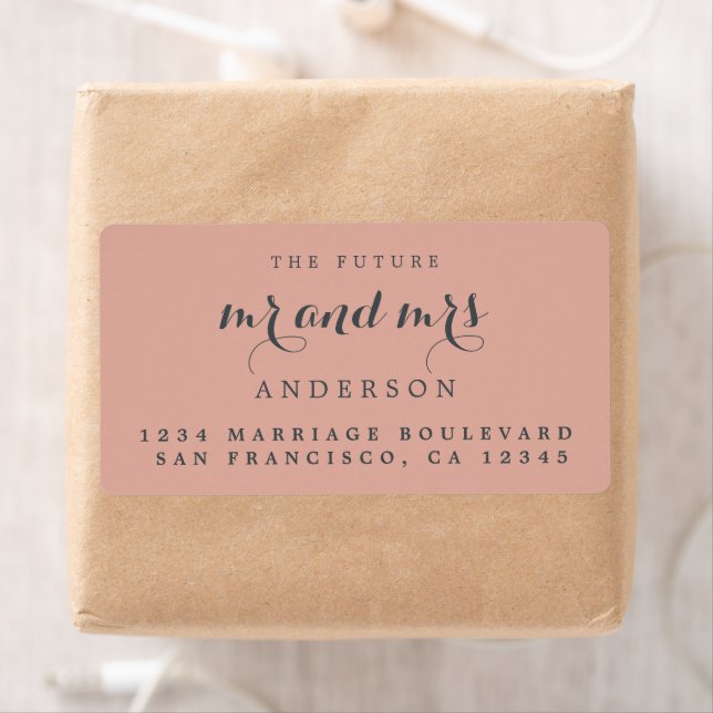 Future Mr Mrs Chic Script Wedding Return Address   (Insitu)