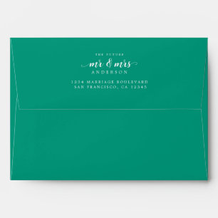 Future Mr Mrs Emerald Return Address Envelope