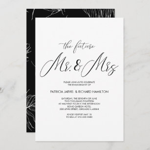 Future Mr. & Mrs. Engagement Party Chic Script Invitation