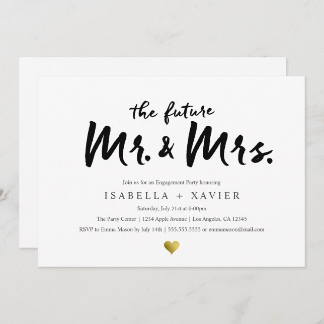Future Mr. & Mrs. | Engagement Party Invite (Front/Back)