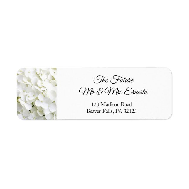 Future Mr/Mrs Floral Wedding Return Address Labels (Front)