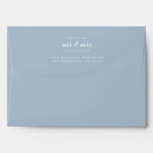 Future Mr Mrs Pastel Blue Return Address Envelope