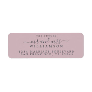 Future Mr Mrs Pastel Purple Wedding Return Address