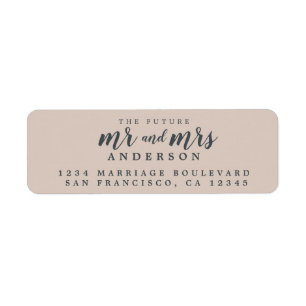 Future Mr Mrs Pastel Purple Wedding Return Address