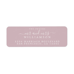Future Mr Mrs Pastel Purple Wedding Return Address