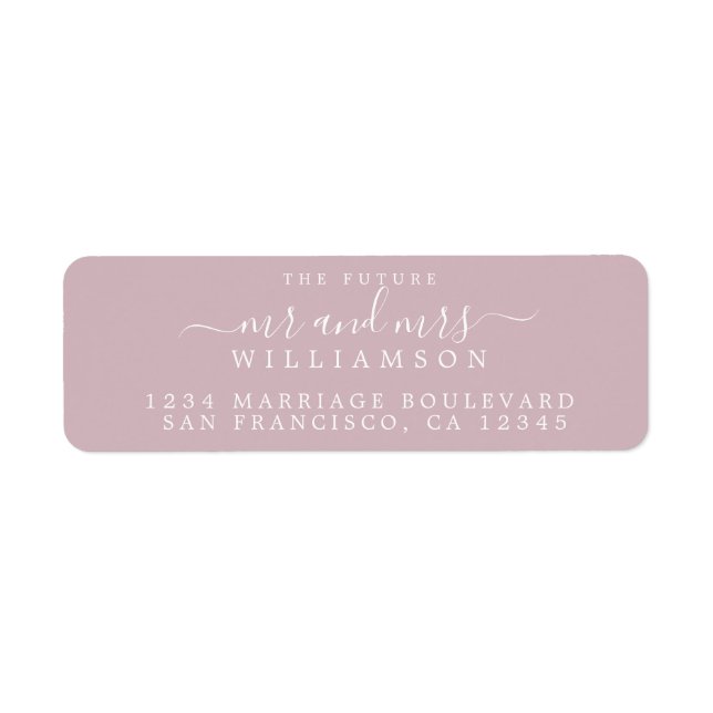 Future Mr Mrs Pastel Purple Wedding Return Address (Front)