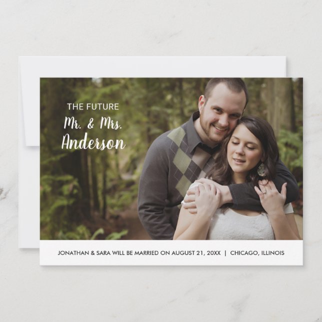 Future Mr. & Mrs. | Photo Save the Date (Front)