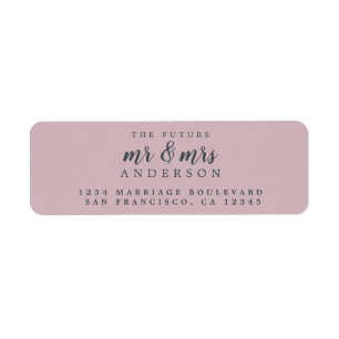 Future Mr Mrs Purple Wedding Return Address