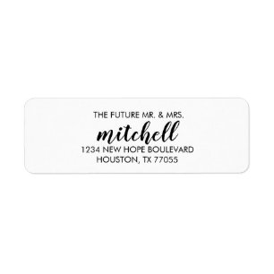 Future Mr. & Mrs. Return Address Labels