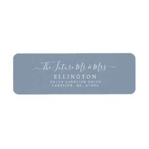 Future Mr & Mrs Script Wedding Return Address