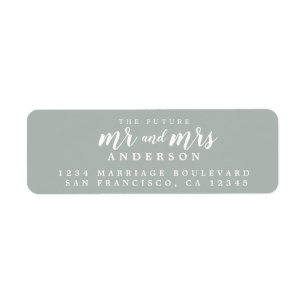 Future Mr Mrs Storm Grey Wedding Return Address