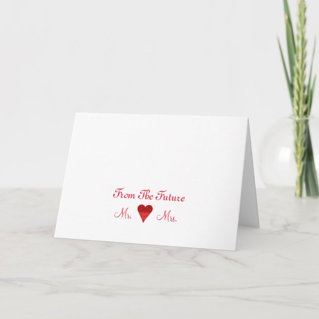 Future Mr. & Mrs. Thank you Heart note Card (Front)