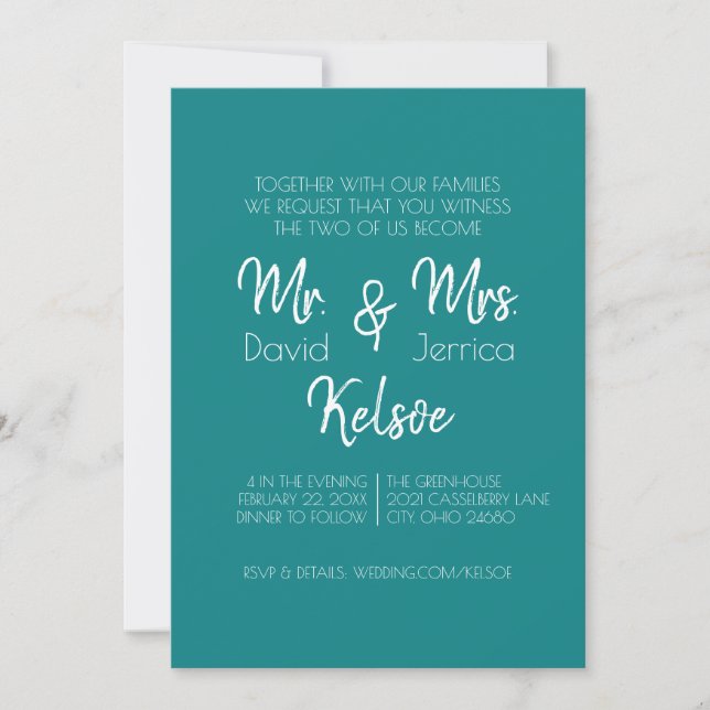 Future Mr. & Mrs. Wedding Invitation (Front)