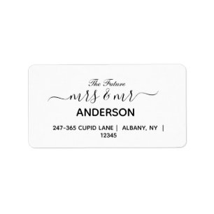 Future Mr. & Mrs. Wedding Return Address Labels