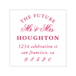 Future Mr. & Mrs. Wedding Return Address Self-inking Stamp