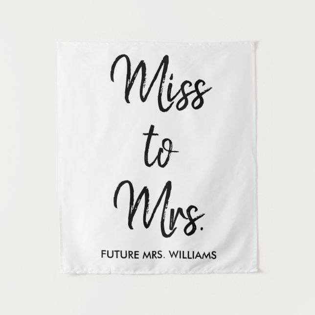 Future Mrs Backdrop Boho Bridal Shower Photo Prop Tapestry (Front)