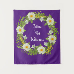 Future Mrs Backdrop Greenery Daisy Bridal Shower Tapestry