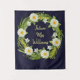 Future Mrs Backdrop Greenery Daisy Bridal Shower Tapestry