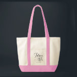 Future Mrs Black Modern Script Wedding Tote  Bag<br><div class="desc">Future Mrs | Custom Name Wedding Tote Bag with bold,  script typography and personalised with your future last name. Shown in pink,  however you can choose your tote colour and style.</div>