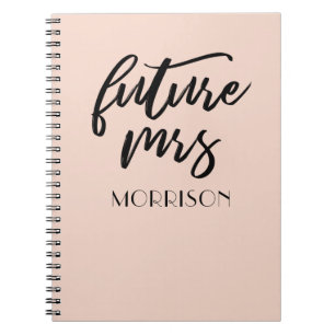 Future Mrs. Blush/Champagne Bride Gift Notebook