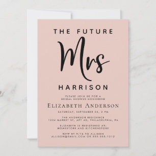 Future Mrs Blush Pink Bridal Shower Invitation