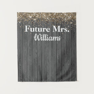 Future Mrs Bridal Shower Backdrop Bachelorette Tapestry