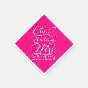 Future Mrs Bridal Shower   Hot Pink Napkin