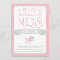 Future Mrs Bridal Shower Invite | Blush Pink Grey