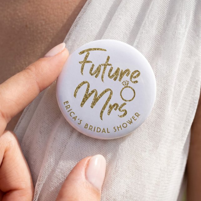 Future mrs bridal shower pin gold (Creator Uploaded)